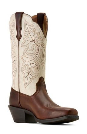 Ariat Round Up Square Toe Western Boot in Vintage Caramel at Nordstrom, Size 5.5