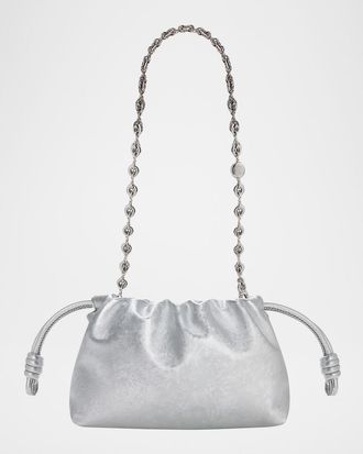 Loewe Flamenco Clutch Bag in Moire-Print Leather