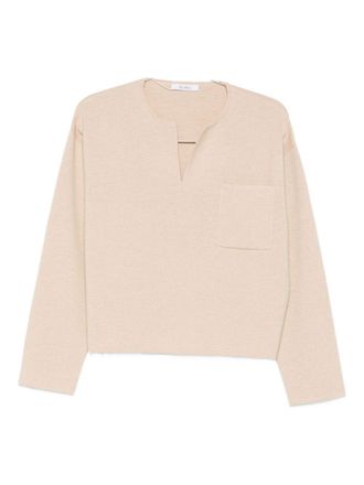 Max Mara Pullover mit V-Ausschnitt aus Kaschmirwolle