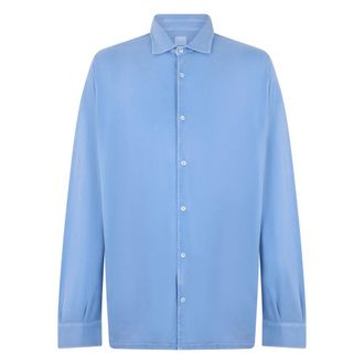 Fedeli Elegant overhemd met traditionele kraag - Heren - Casual Overhemden - Blauw - 5XL - Katoen - Overhemden