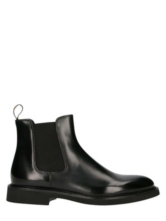 Doucal's Black Beatles Polished Leather Boots