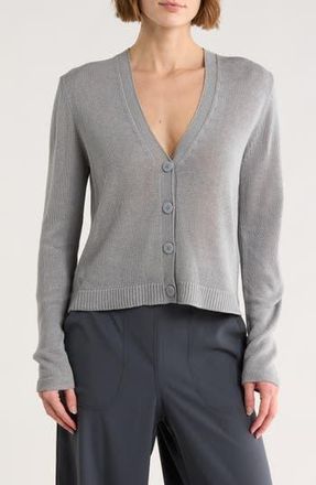 Max Studio V-Neck Cardigan in Slate at Nordstrom Rack, Size X-Large