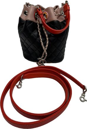 Chanel Pre-owned Womens Paris-Cuba Cuba Color Chain Bucket Bag in Black Leather - Multicolour - One Size