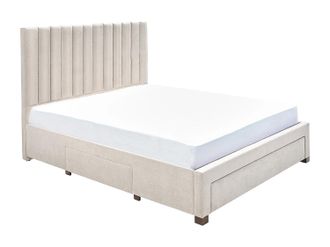 Vente-Unique Vente-unique - Letto Con 3 Cassetti 140 X 200 Cm Tessuto Beige - Liako