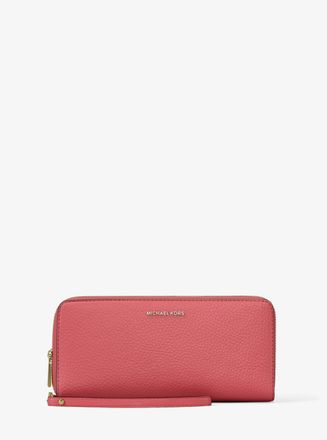 Michael Kors Jet Set Travel Large Pebbled Leather Continental Wallet