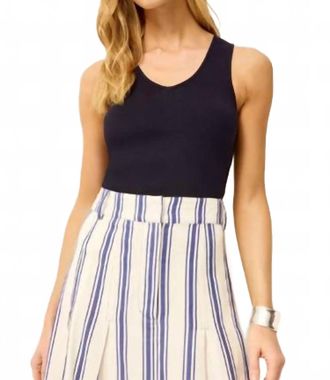 Marie Oliver Miranda V Neck Tank Top In Navy