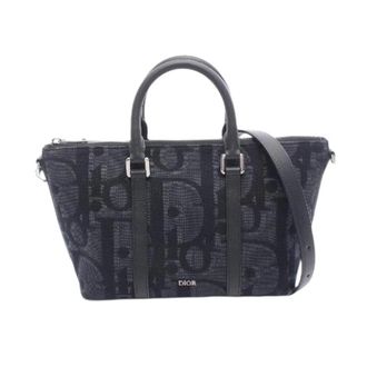 Dior Pre-owned Weekender Maxi Oblique Canvas Leather Handbag - unisex - Dior Vintage - Vintage Handbags - Blue - ONE SIZE - Pre-owned
