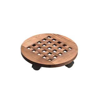 Infinite Soporte Universal Con Ruedas Para Ollas, Estante De Madera Con Ruedas Con Freno (tama&ntilde;o 40 Cm, Madera, Beige, 1 Unidad)