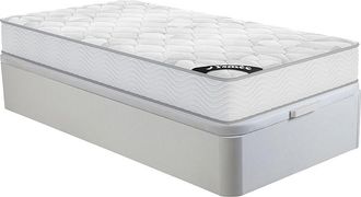 Vente-Unique Conjunto somier arc&oacute;n blanco + colch&oacute;n de muelles ensacados 90 x 190 cm - SONGE de YSM&Eacute;E