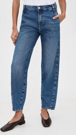 Frame Denim Candle Mid Rise Trouser In Swan