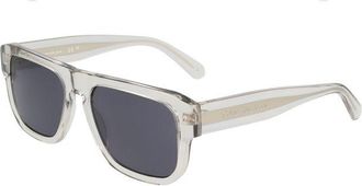 Calvin Klein CA-47093 Transparent Acetate Sunglasses - Clear