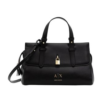 A|X Armani Exchange Taylor M Crossbody Tas - Dames - Tassen - Zwart - Maat: ONE Size Leer