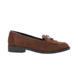 Dune London Globetrot su&egrave;de platte loafers voor dames (Bruin)