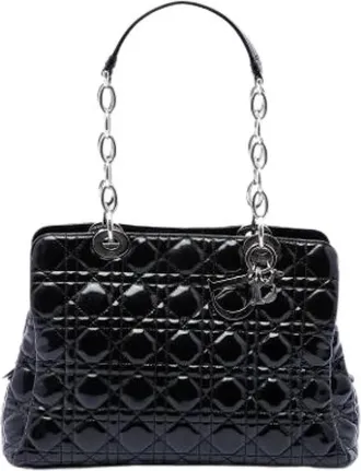 Dior Pre-owned Lady Soft Shopping Tote - Dames - Vintage Shopper - Zwart - ONE Size - Leer - Vintage