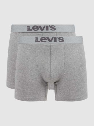 Levi's Trunks mit Stretch-Anteil im 2er-Pack in Mittelgrau Melange, Gr&ouml;&szlig;e S