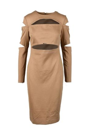 Gil Santucci Beige Viscose Elastane Dress