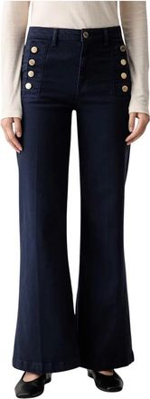 Vicolo Wide Jeans - Dames - Loose Fit Jeans - Blauw - XL - Katoen - Jeans