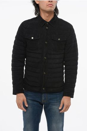 Moorer Eco-suede CRESPI Quilted Down Jacket size 46