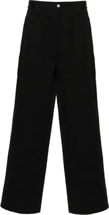 St&uuml;ssy straight-leg cotton trousers - unisex - Cotton - 28 - Black