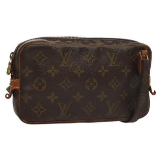 Louis Vuitton Tweedehands Canvas Louis Vuitton tassen - Dames - Pre-owned - Bruin - Maat: ONE Size Leer