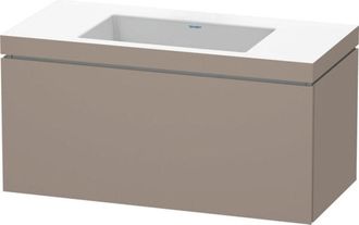 Duravit Lavamanos Duravit L-cube Con Base Mural, 100x48 Cm, 1 Caj&oacute;n, Sin