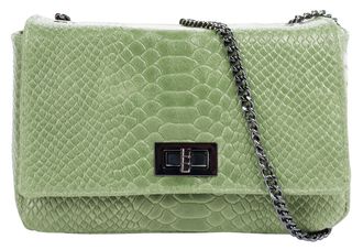 Cluty Umh&auml;ngetasche CLUTY, Damen, Gr. B/H/T: 18cm x 13cm x 5cm onesize, gr&uuml;n, Leder, Taschen Umh&auml;ngetasche, echt Leder, Made in Italy