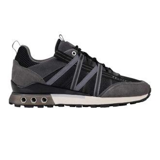 Cruyff Heren Su&egrave;de Hex-Tech Sneakers (Zwart/Grijs)