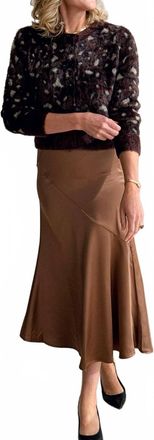 Pinch Design Womens Silky Maxi Skirt In Camel