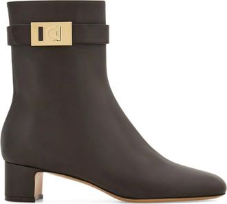 Ferragamo Stivaletti con fibbia Hug 40mm - Marrone