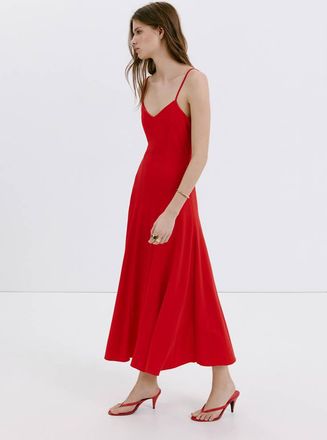 Mango Vestito svasato godet rosso - Donna - XXS - MANGO