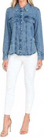 Rag & Bone Rhodes Lila Top In Blue