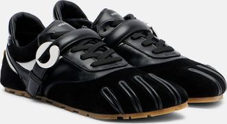 Coperni Leather-trimmed suede sneakers