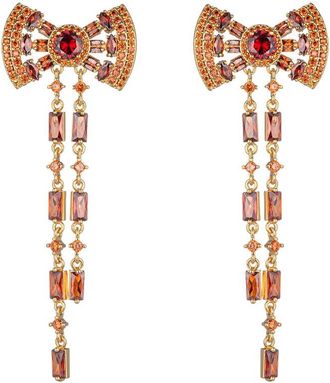 Eyecandy LA Eye Candy La Cz Bow Drop Earrings