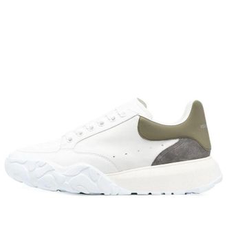 Alexander McQueen Court Trainer Beige White Olive Green 705117WID6H8863
