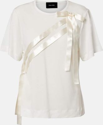 Simone Rocha T-shirt in jersey con fiocco