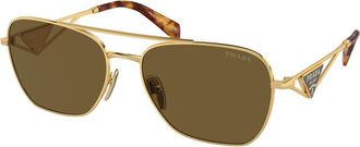 Prada PR A50S 5AK01T Womens Sunglasses Gold Size 59