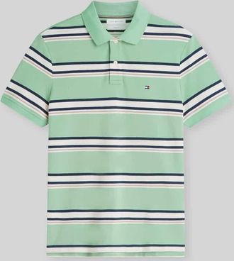 Tommy Hilfiger Regular Fit Poloshirt aus Baumwoll-Mix in Hellgruen, Gr&ouml;&szlig;e XXL