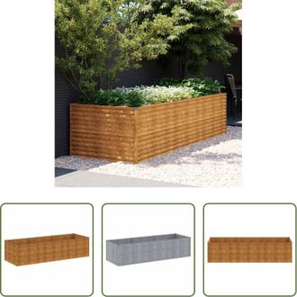 vidaXL vidaXL Acciaio corten - Fioriera Rialzata da Giardino 290x100x69 cm in Acciaio Corten