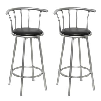 vidaXL Vidaxl Sgabelli Da Bar 2 Pz Neri In Similpelle