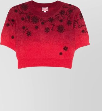 Kenzo knit top floral embroidery