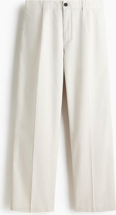 H&M Elegante Hose aus Baumwolle/Lyocell in Relaxed Fit - Brown