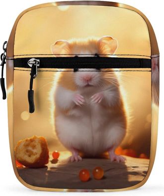 Generic Cute Hamster Crossbody Bag Adjustable Satchel Cute Shoulder Bag Lightweight Sling Bags