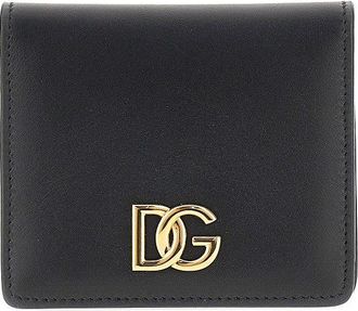 Dolce & Gabbana Leather bi-fold cardholder with logo Woman One Size