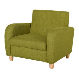 HOMCOM Child Armchair Wood Frame w/ Padding Seat Low-Rise Bedroom | TJ Hughes Natural