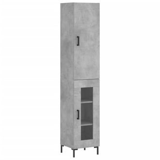 Berkfield Home Highboard Concrete Grey 34.5x34x180 cm Engineered Wood