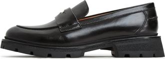 Cesare Gaspari Leren Platform Loafers - Dames - Loafers - Zwart - 40 EU - Leer - Schoenen
