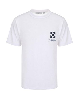 Off-white White Cotton Arrow Lettering T-Shirt