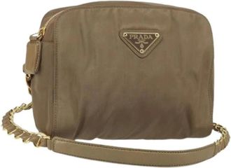 Prada Pre-owned Vintage Cross Body Bag - Dames - Vintage Schoudertas - Bruin - ONE Size - Nylon - Vintage
