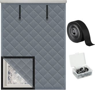 OEM Manta Aislante T&eacute;rmica De 3 Capas Para Ventanas De Invierno De 99 X 160 Cm, Cubierta De Tela Oxford De Algod&oacute;n, Kit De Aislamiento T&eacute;rmico De Alta Res