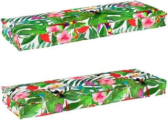 vidaXL Pallet Cushion Set Floral 2 pcs Tropical jungle 120 x 40 x 8 cm Vidaxl